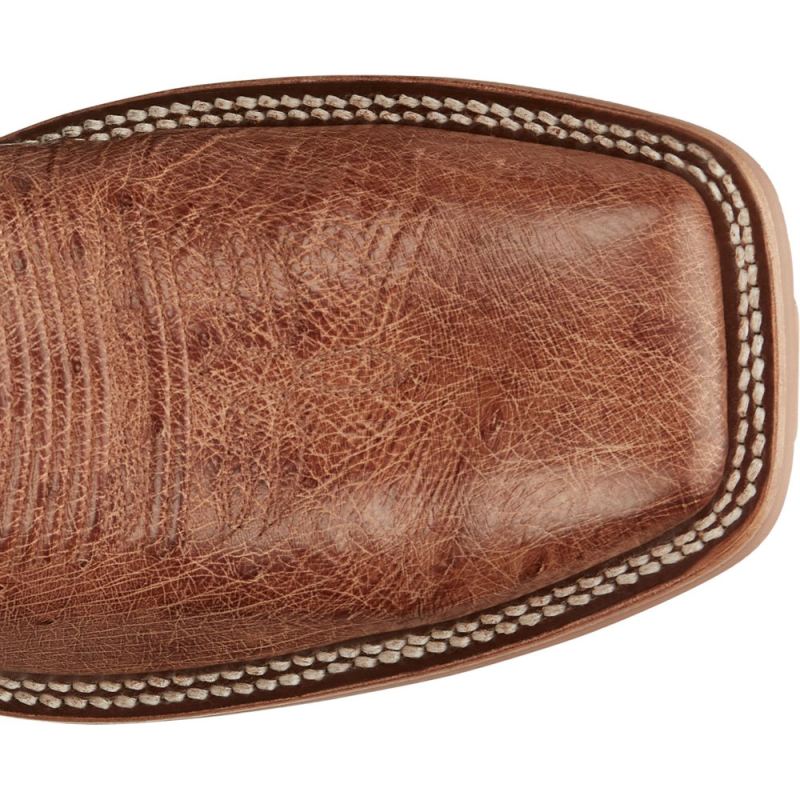 Justin | Men's Mclane Vintage Cognac Smooth Ostrich