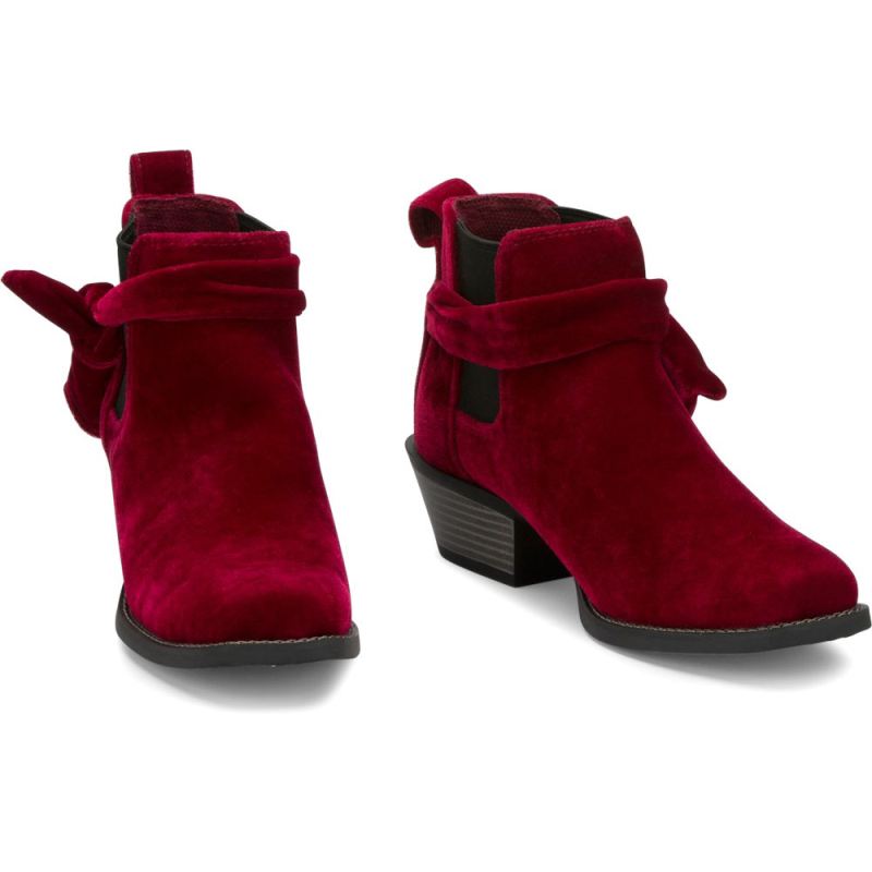 Justin | Women's Chellie Velvet Red - Click Image to Close