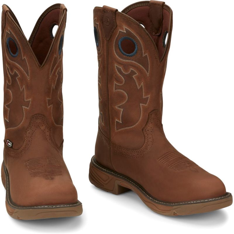 Justin | Men's Rush Barley Brown - Click Image to Close