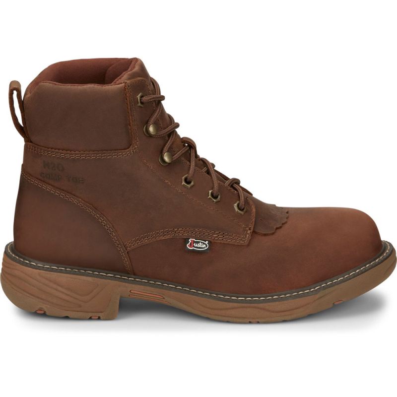 Justin | Men's Rush Nano Comp Toe Barley Brown