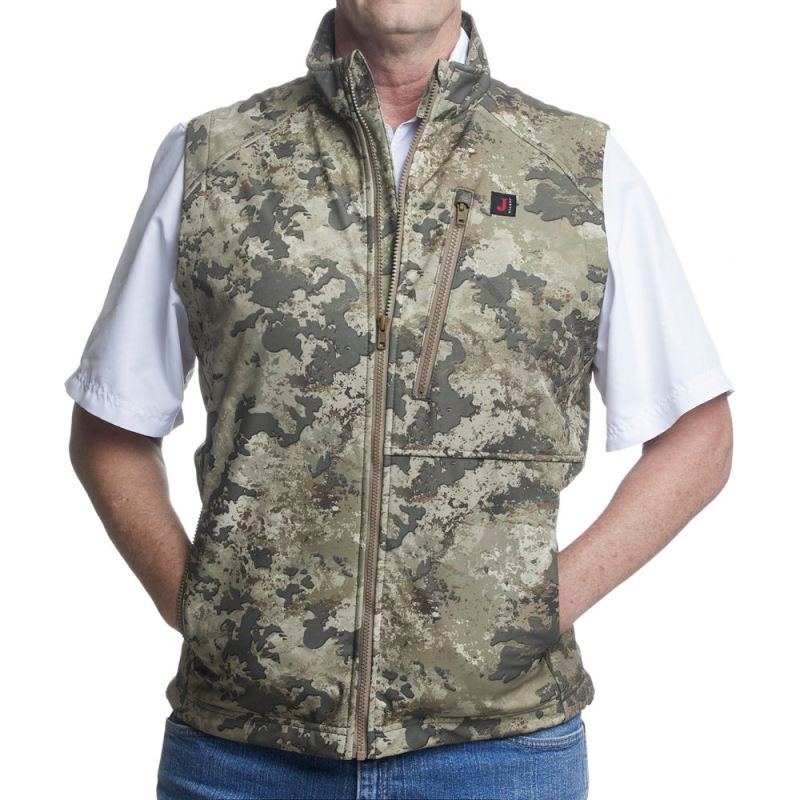 Justin | Men's Wind/Water Resisting Vest-Camo Multicolor