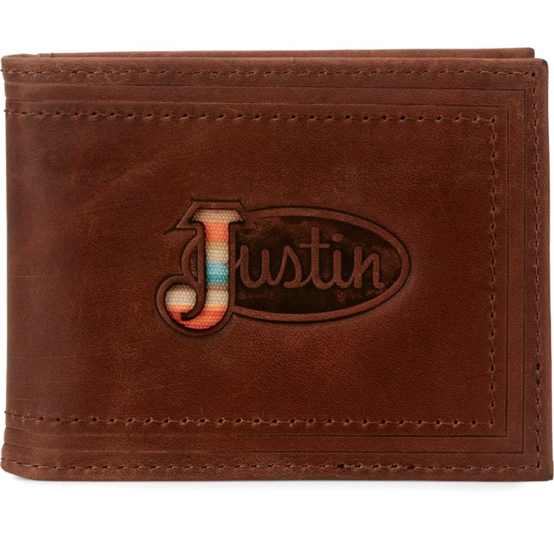 Justin | Men's Bifold Wallet W/Money Clip-Brown - Click Image to Close