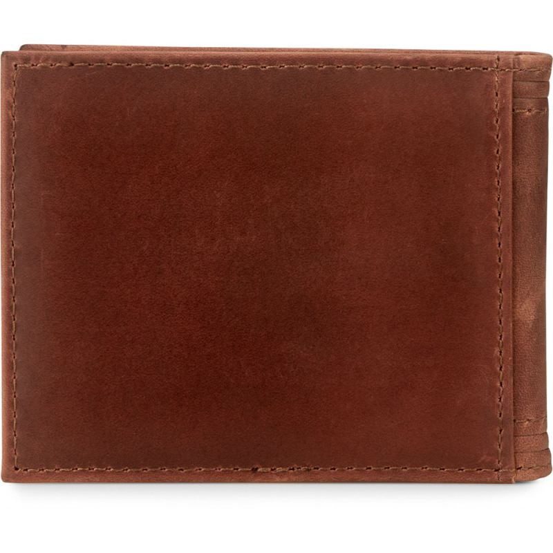 Justin | Men's Bifold Wallet W/Money Clip-Brown