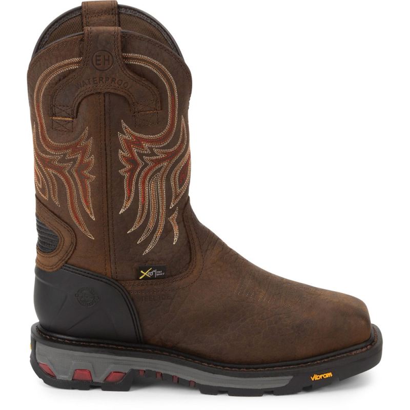 Justin | Men's Driscoll Steel Toe Pecan Brown