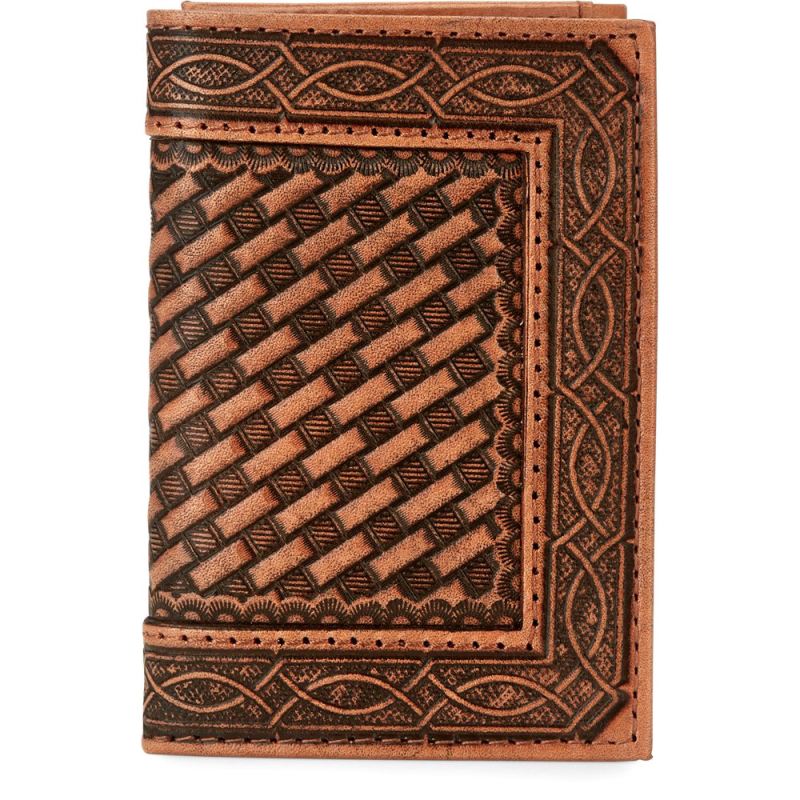 Justin | Men's Trifold Wallet-Brown - Click Image to Close